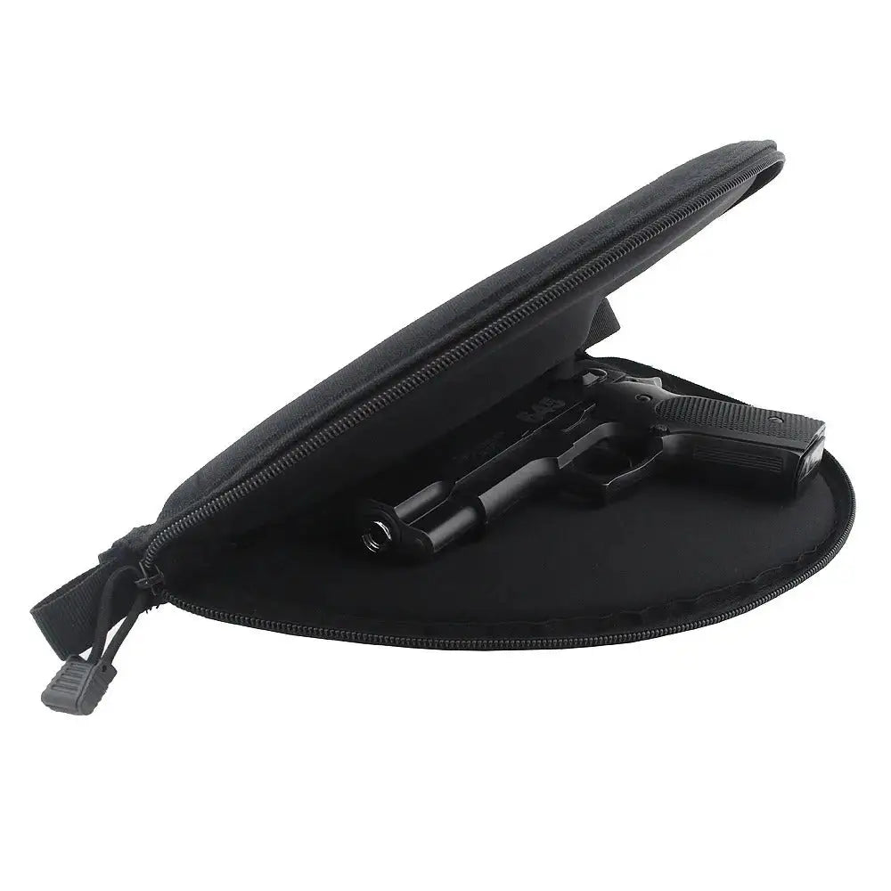 Compact Padded Gun Pouch for Handgun Storage and Transport - shooting range equipment