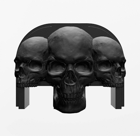 Glock Back Plate | Three Skulls