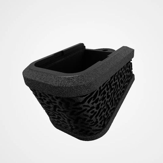 Glock Magazine Extender Pad + 3 - Magwell Compatible - Black