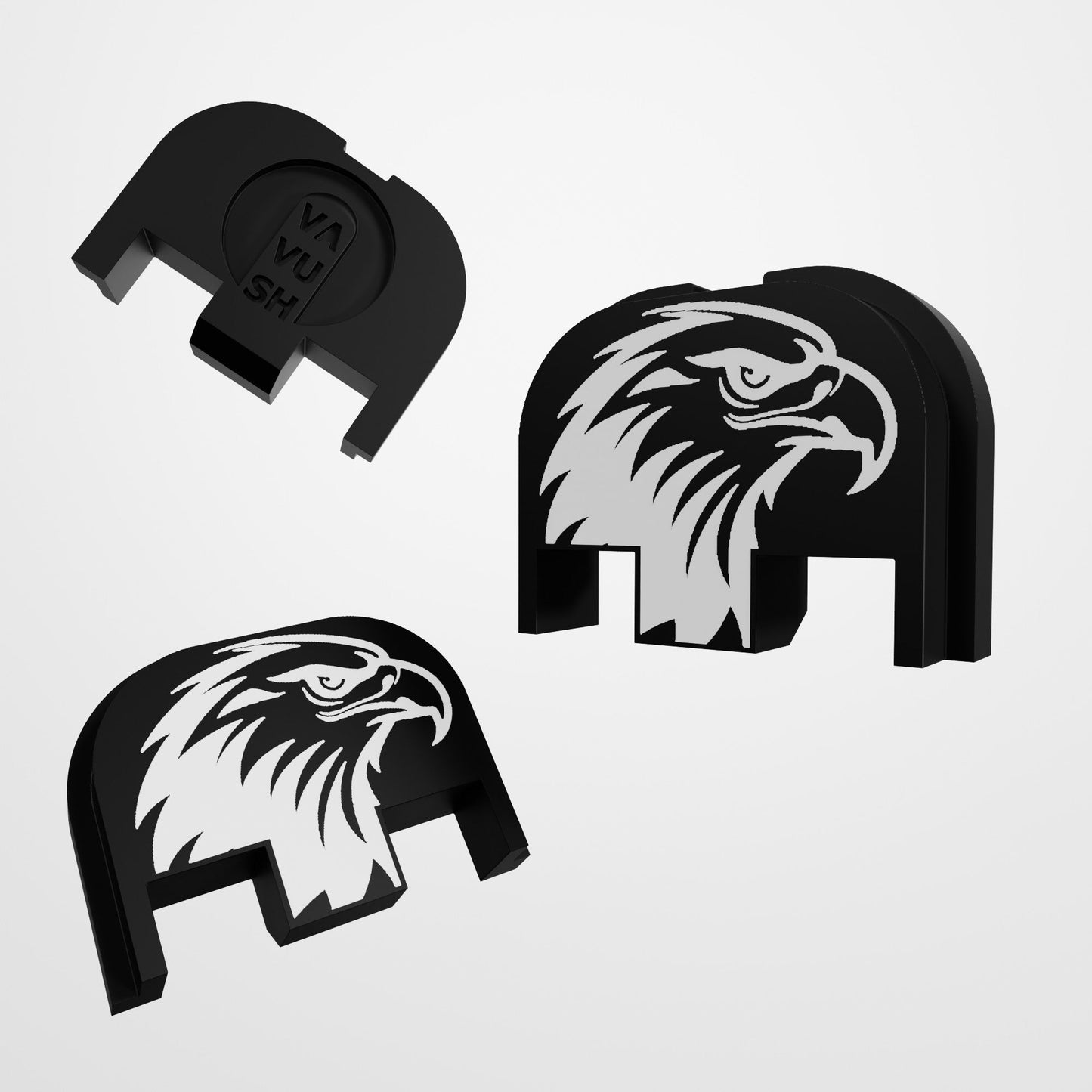 Limited Glock Back Plate | Eagle Head Design - Universal (Gen 5) / Black