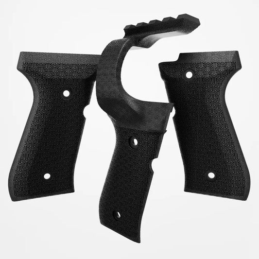 Picatinny Cobra Mount | Beretta 90 Series - Cobra Mount RH Grip + Matching LH Grip + Matching RH Regular Grip