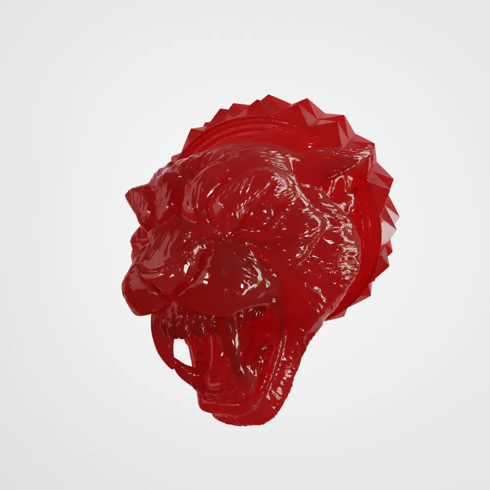 Resin Panther Head v2 Knob for Electric Guitar – 6mm Potentiometer - Translucent red - Musical instrument accessory