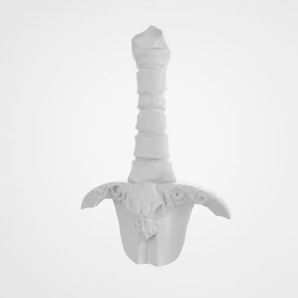 Resin Pickup Switch Tip – Skull Sword Design - White - Musical instrument accessory