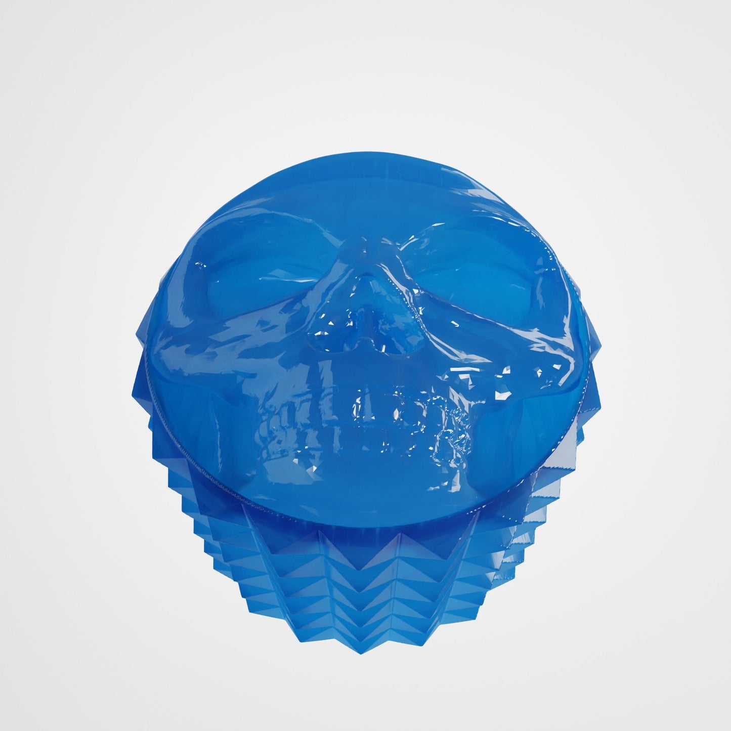 Resin Skull Knob for Electric Guitar – 6mm Potentiometer - Translucent blue - Musical instrument accessory