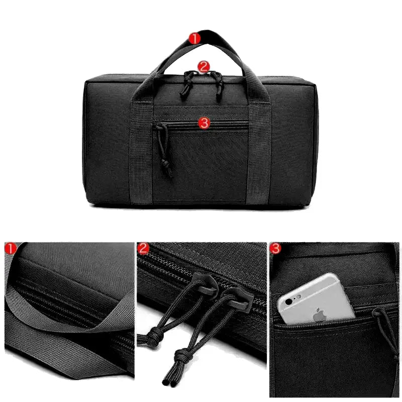 Mochila tática para carregadores de pistola e acessórios - equipamento para campo de tiro
