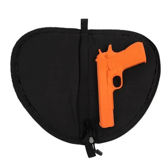 Compact Padded Gun Pouch for Handgun Storage and Transport - shooting range equipment