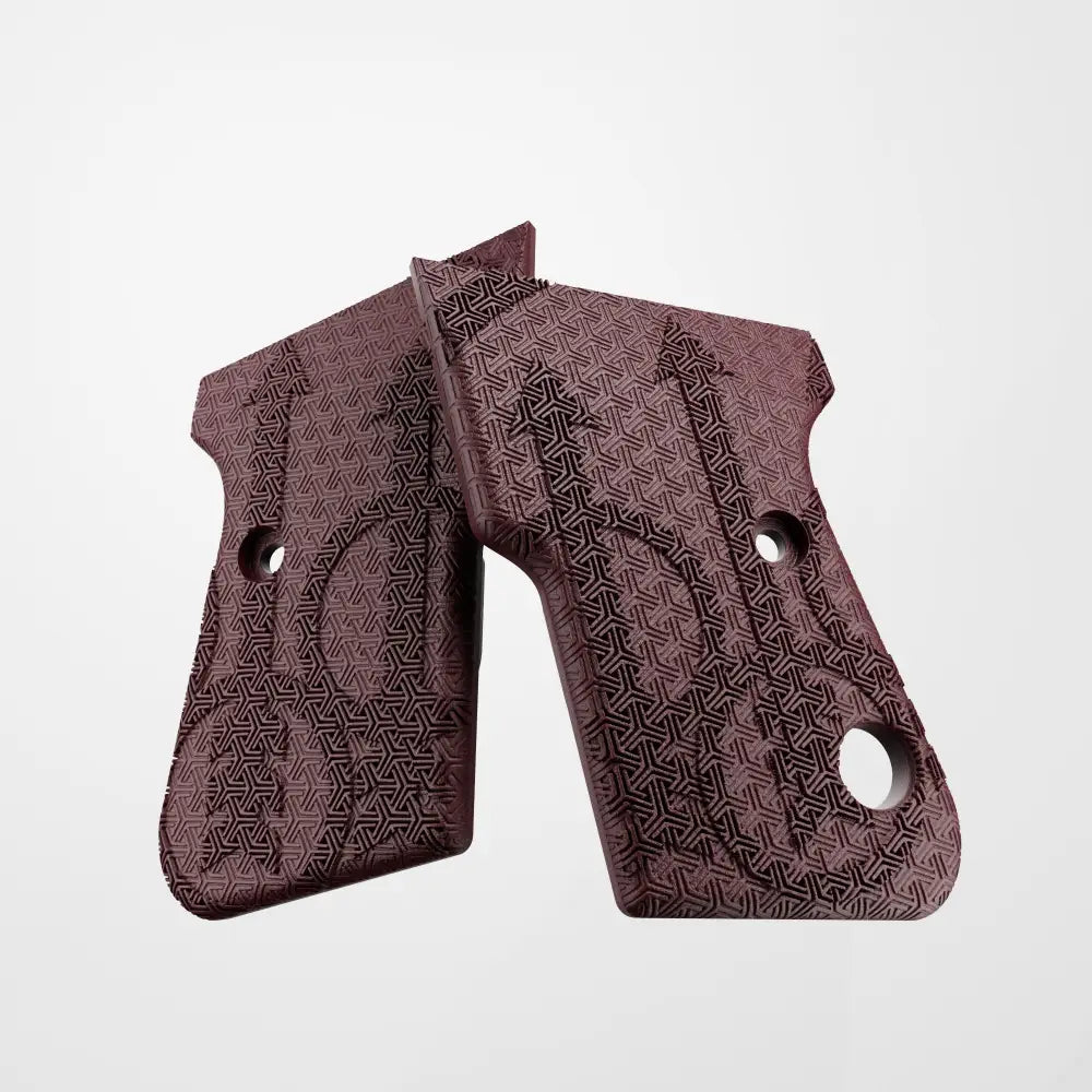 Custom Beretta Grips Mod 950B - Enlarged Logo / Wine Red