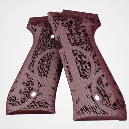 Dare in Brocca Grips | Beretta 90 Series - Wine Red