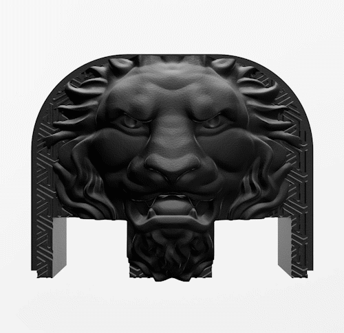 Placa traseira Glock | Cabeça de Leão