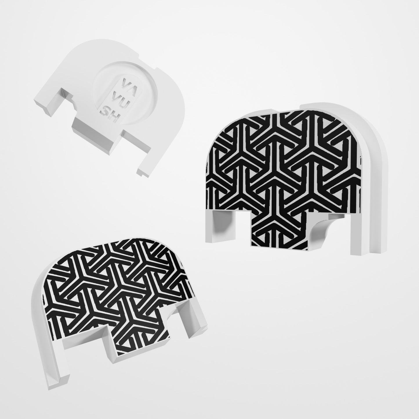 Glock Back Plate | Multicolor Classic Pattern - Gen 1 to 4 / White