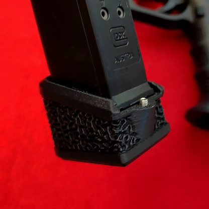 Glock Magazine Extender Pad + 3 - Magwell Compatible - Black