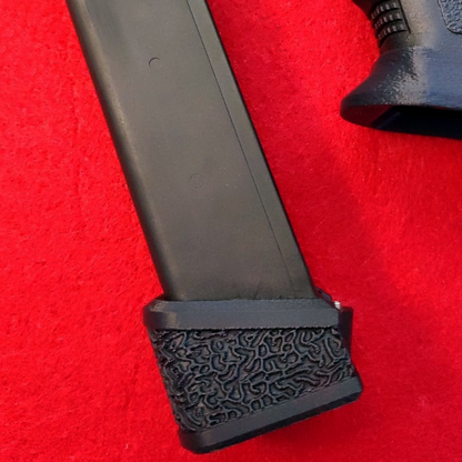 Glock Magazine Extender Pad + 3 - Magwell Compatible - Black