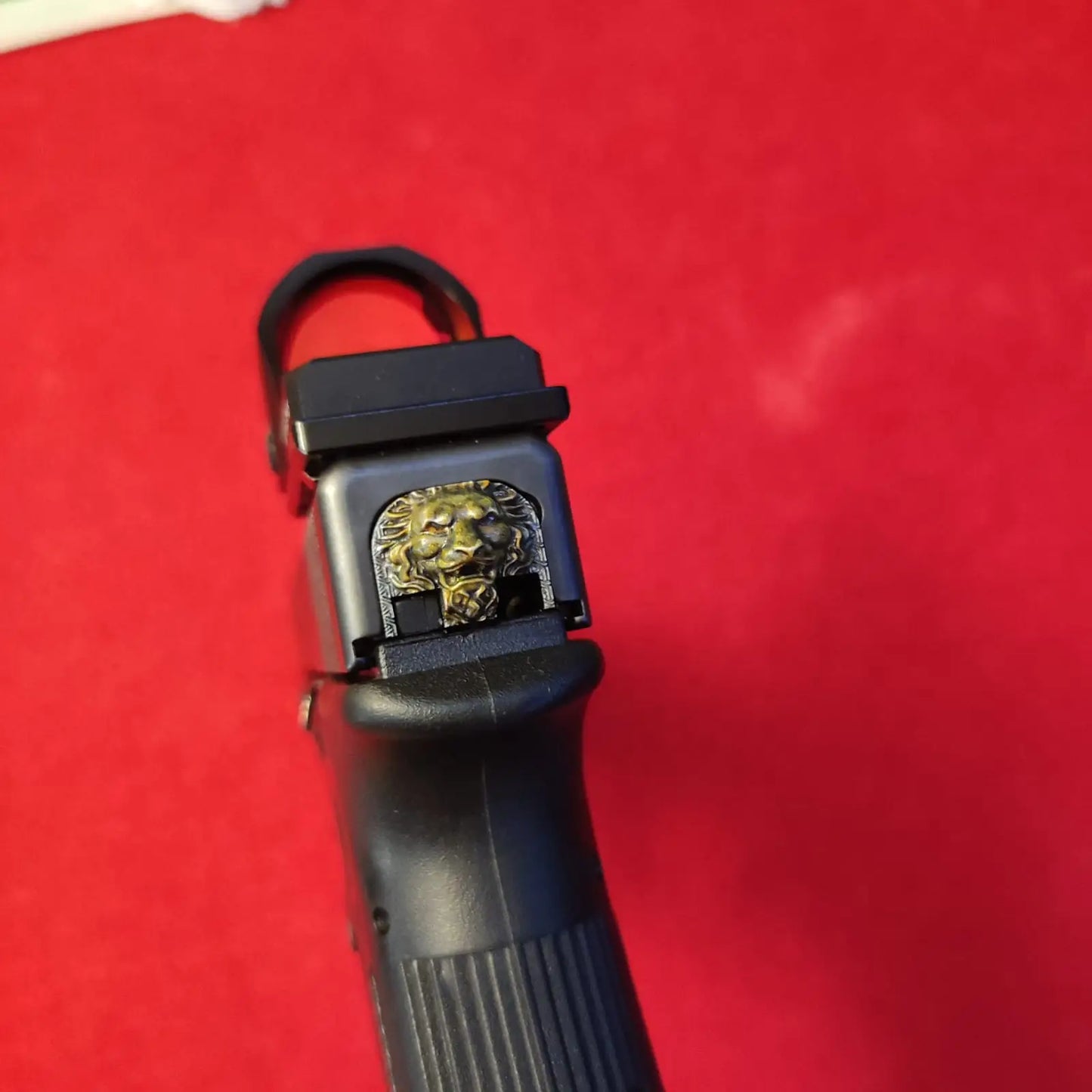 Placa traseira Glock pintada à mão | Cabeça de Leão (LN001)