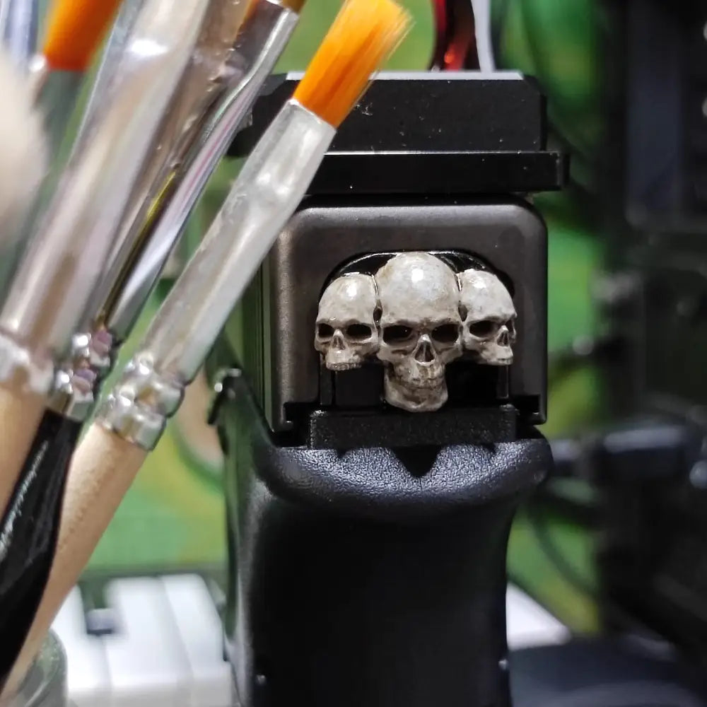 Hand Painted Glock Back Plate | Three Skulls (TS002)