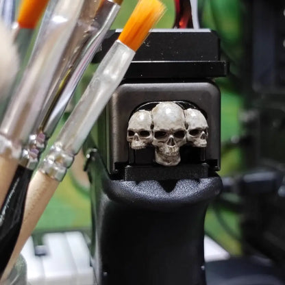 Hand Painted Glock Back Plate | Three Skulls (TS002)