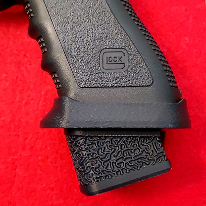 Glock Magazine Extender Pad + 3 - Magwell Compatible - Black