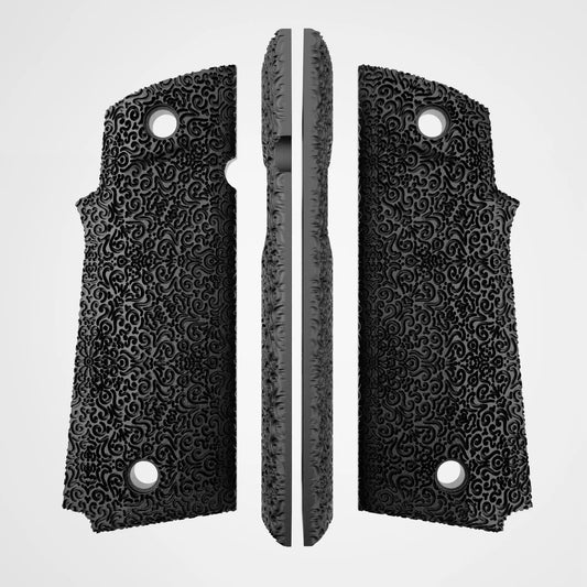 Minimal 1911 Grips: Alpha Romeo Tango - Schwarz / Alpha Texture