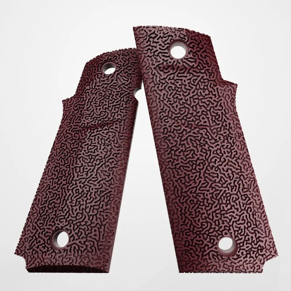 Minimal 1911 Grips: Alpha Romeo Tango - Wine Red / Romeo Texture