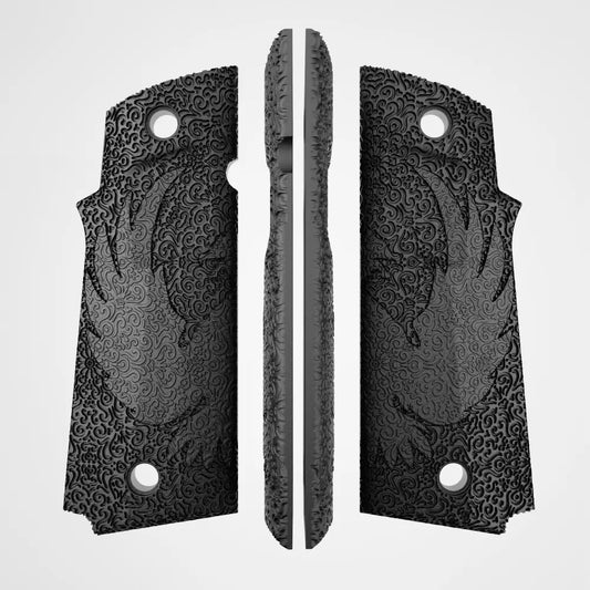 Phoenix 1911 Grips: Alpha Romeo Tango - Black / Alpha Texture