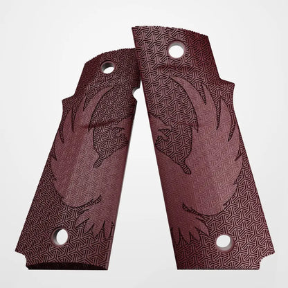 Phoenix 1911 Grips: Alpha Romeo Tango - Wine Red / Tango Texture