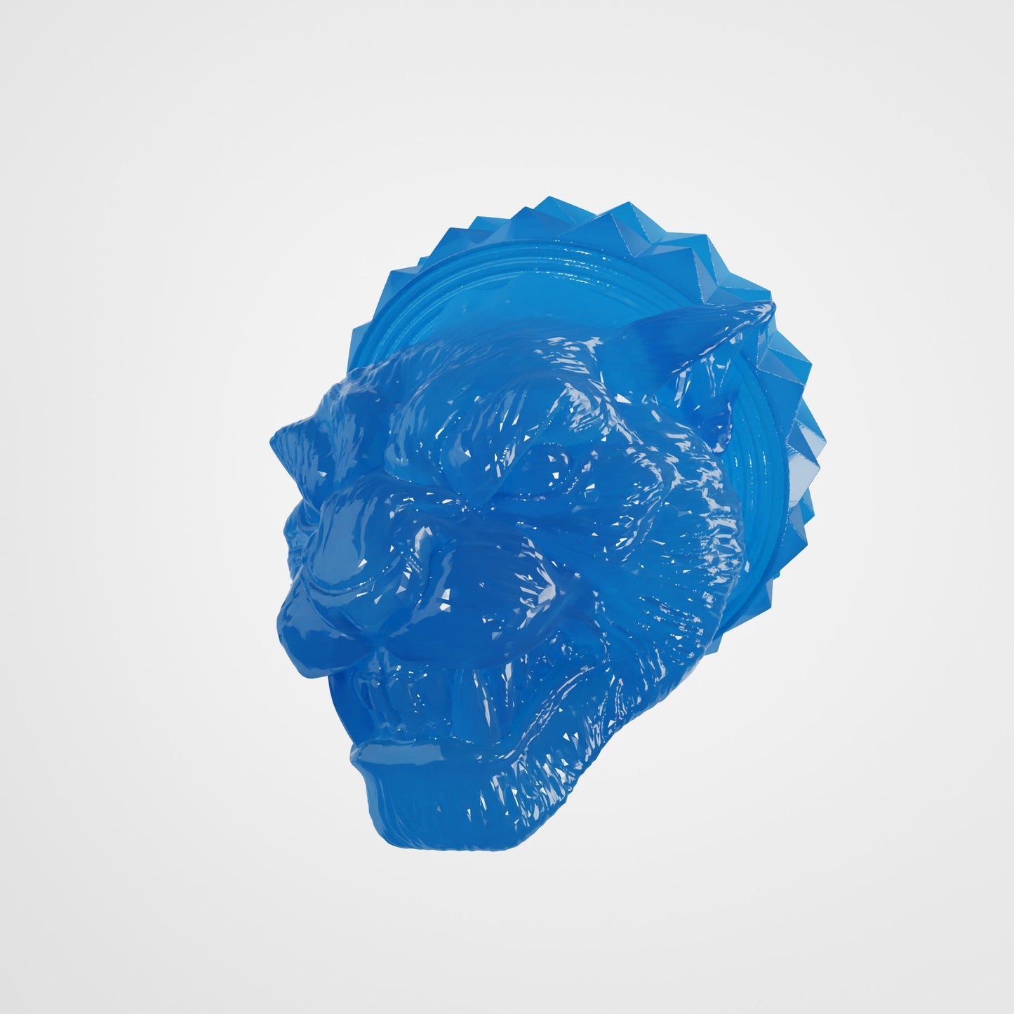 Resin Panther Head v1 Knob for Electric Guitar – 6mm Potentiometer - Translucent blue - Musical instrument accessory