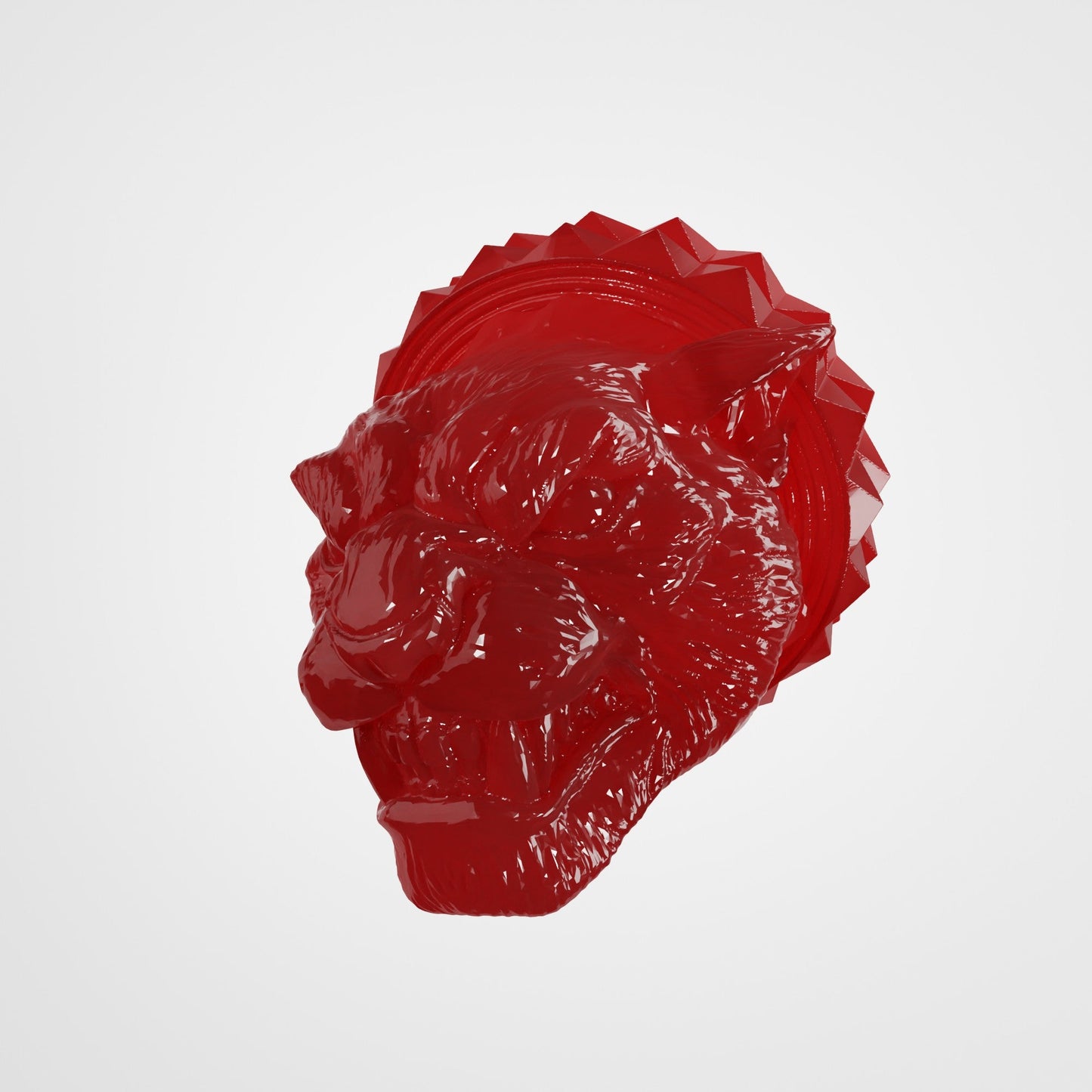 Resin Panther Head v1 Knob for Electric Guitar – 6mm Potentiometer - Translucent red - Musical instrument accessory