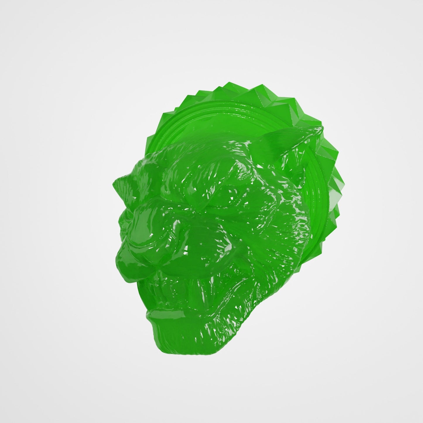 Resin Panther Head v1 Knob for Electric Guitar – 6mm Potentiometer - Translucent green - Musical instrument accessory