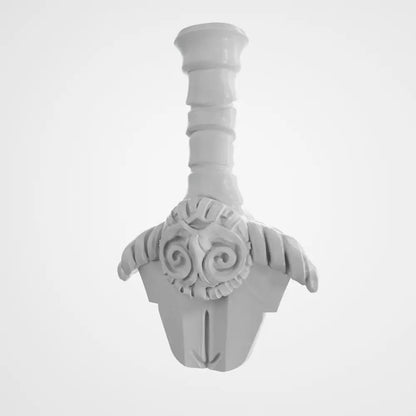 Resin Pickup Switch Cap – Viking Sward Design - White - Musical instrument accessory