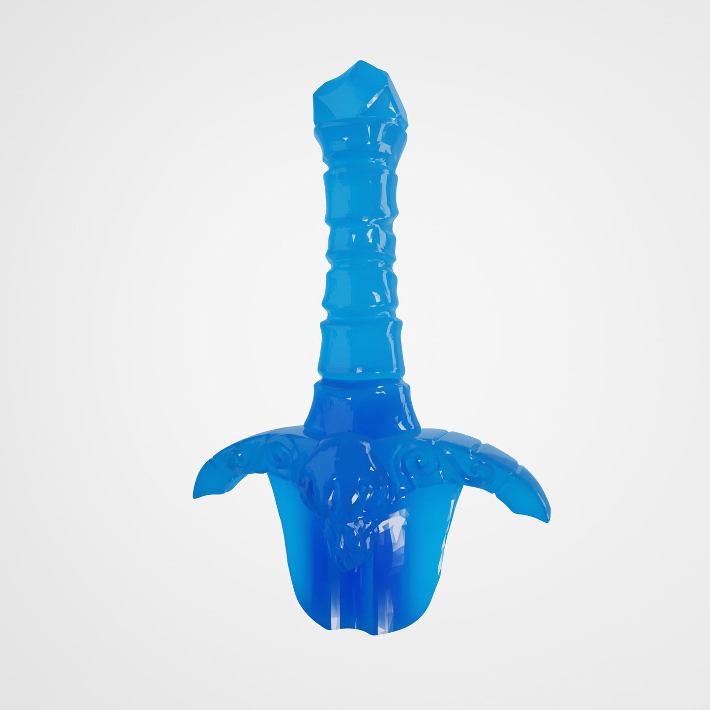 Resin Pickup Switch Tip – Skull Sword Design - Translucent blue - Musical instrument accessory