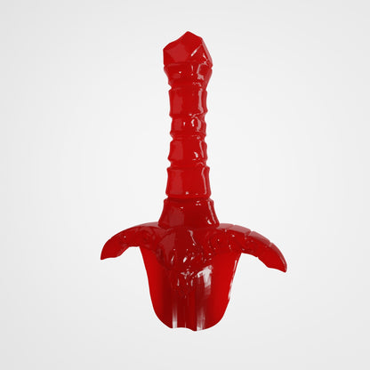 Resin Pickup Switch Tip – Skull Sword Design - Translucent red - Musical instrument accessory