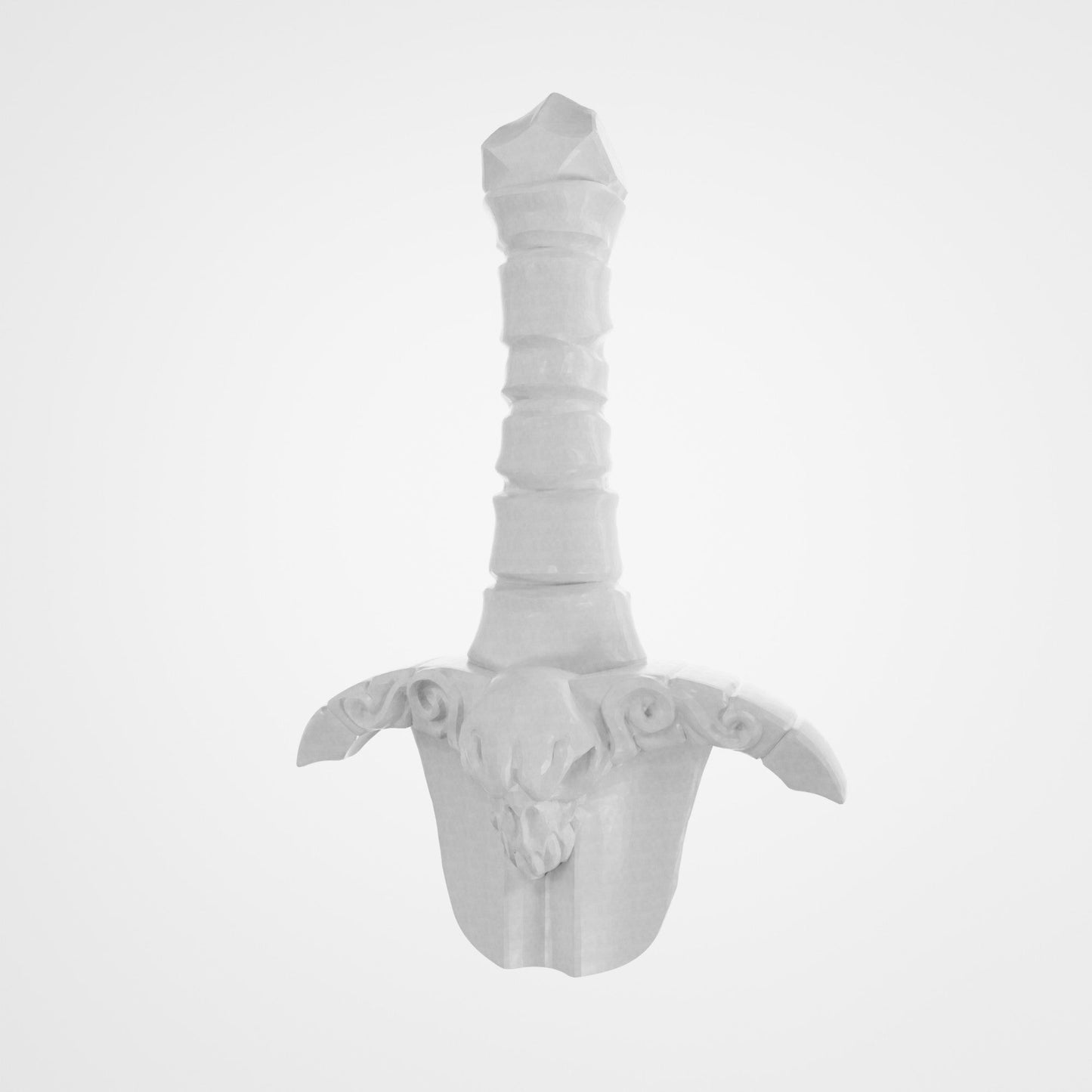 Resin Pickup Switch Tip – Skull Sword Design - White - Musical instrument accessory