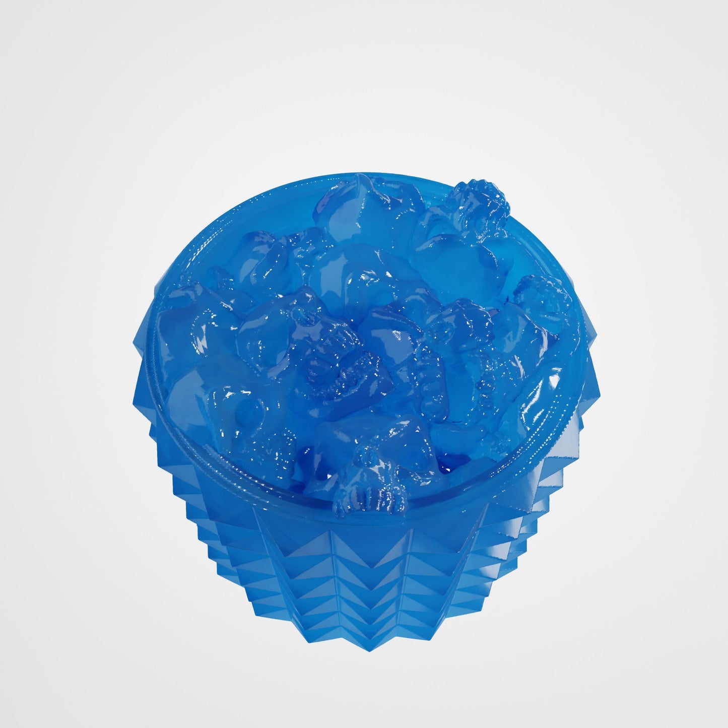 Resin Skulls Pit Knob for Electric Guitar – 6mm Potentiometer - Translucent blue - Musical instrument accessory