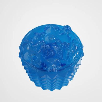 Resin Skulls Pit Knob for Electric Guitar – 6mm Potentiometer - Translucent blue - Musical instrument accessory