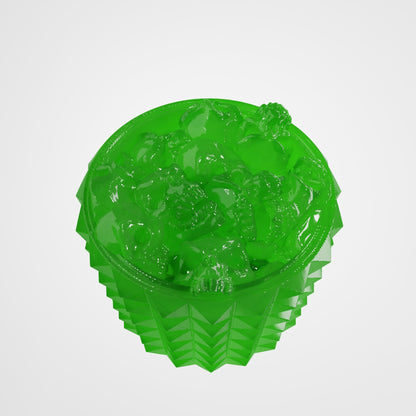 Resin Skulls Pit Knob for Electric Guitar – 6mm Potentiometer - Translucent green - Musical instrument accessory