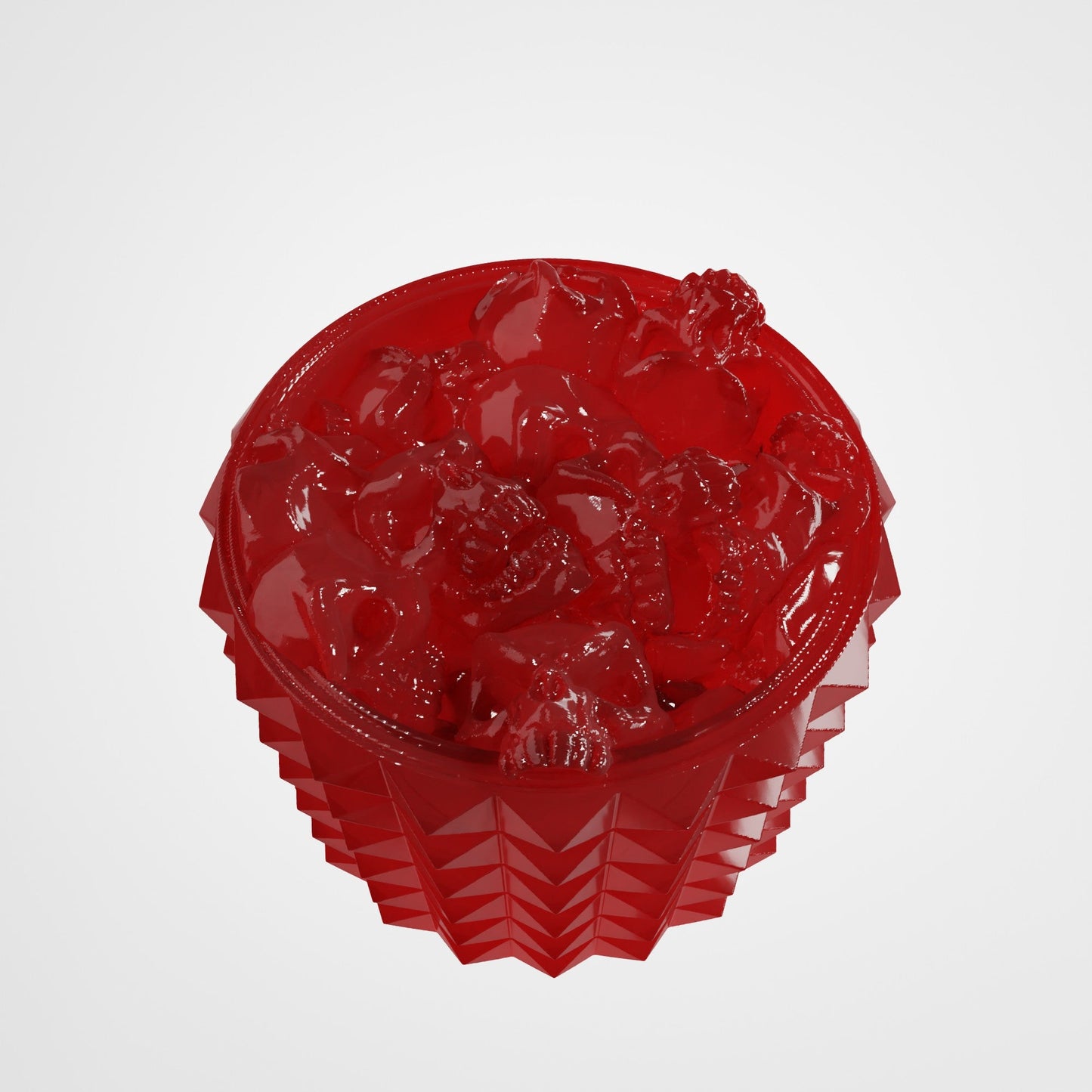 Resin Skulls Pit Knob for Electric Guitar – 6mm Potentiometer - Translucent red - Musical instrument accessory