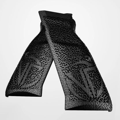 Cachas largas Tanfoglio P19L-P21L-T95F para armazón pequeño - Perfil VT delgado - Negro